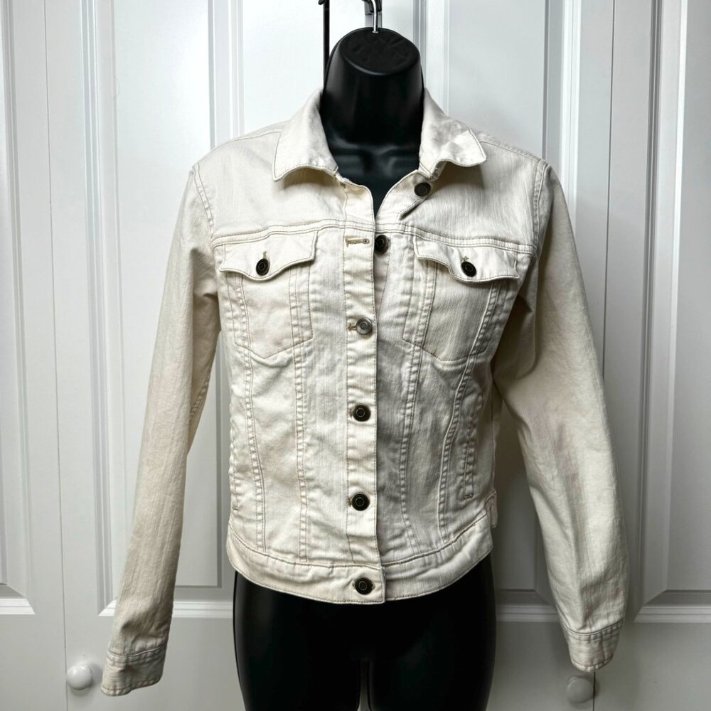 Garnet Hill Cream Jean Jacket